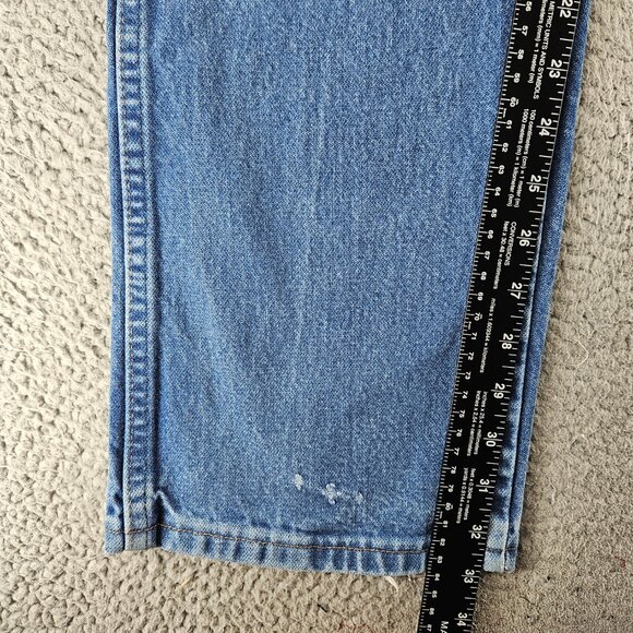 Wrangler Jeans Mens 38x34 Blue 936 Slim Fit Straight Leg Cowboy Cut Western - Picture 11 of 16